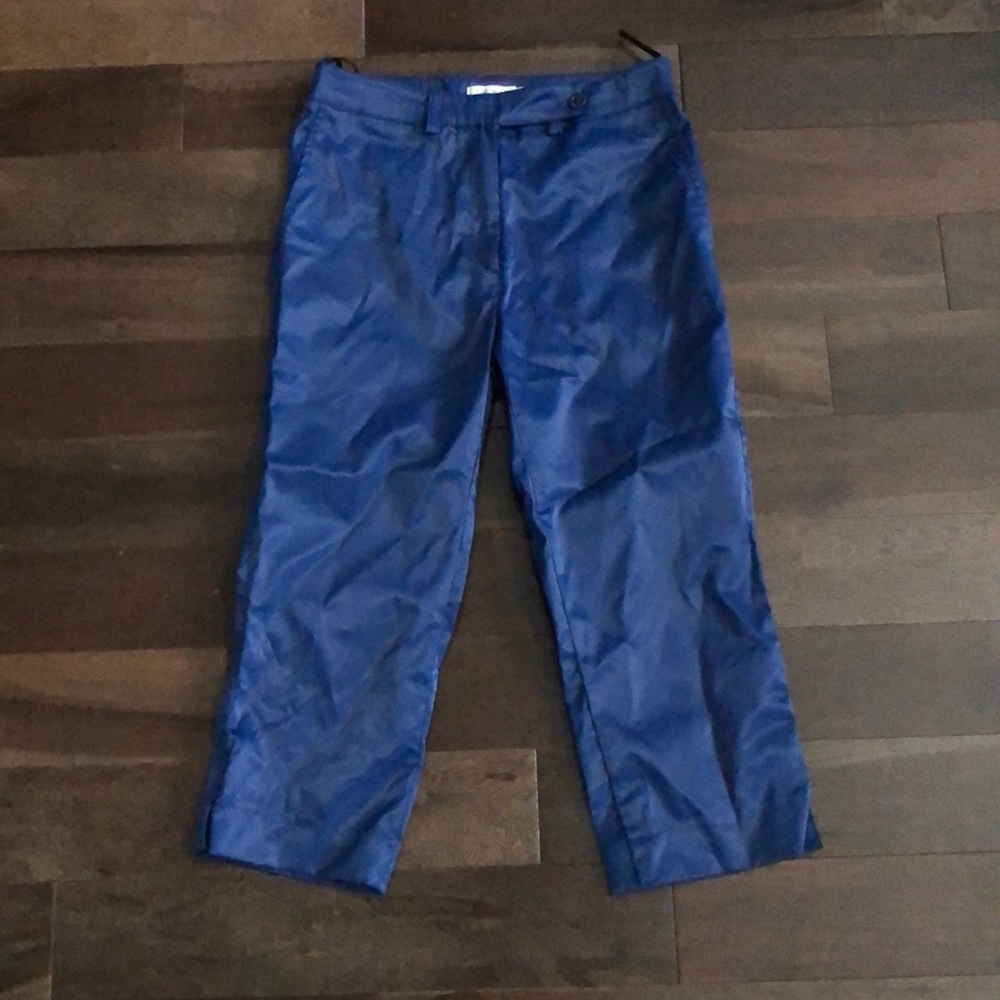 Toi & Moi satin blue cropped pants
